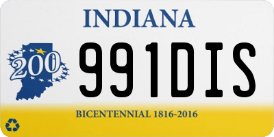 IN license plate 991DIS