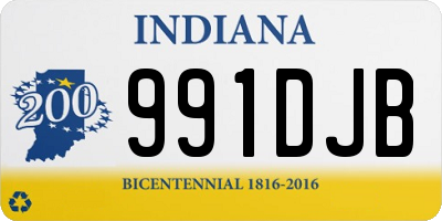 IN license plate 991DJB