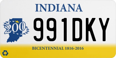 IN license plate 991DKY