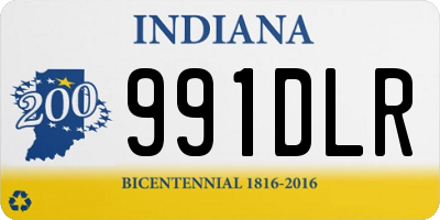 IN license plate 991DLR