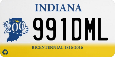 IN license plate 991DML