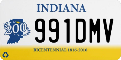 IN license plate 991DMV