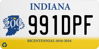 IN license plate 991DPF