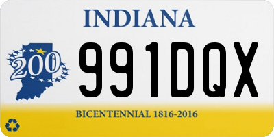 IN license plate 991DQX