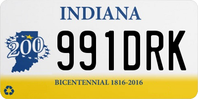 IN license plate 991DRK