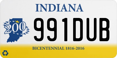 IN license plate 991DUB