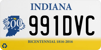 IN license plate 991DVC