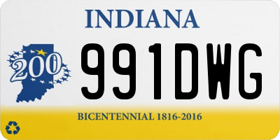 IN license plate 991DWG