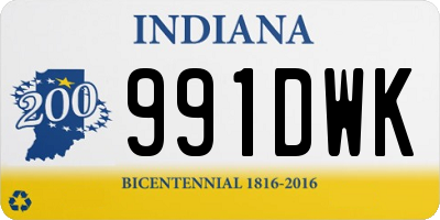 IN license plate 991DWK