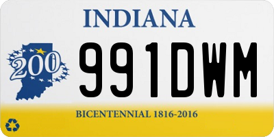 IN license plate 991DWM