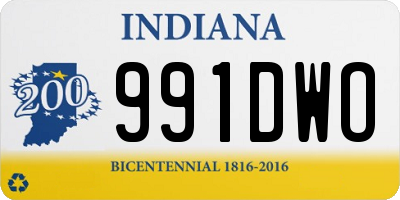 IN license plate 991DWO