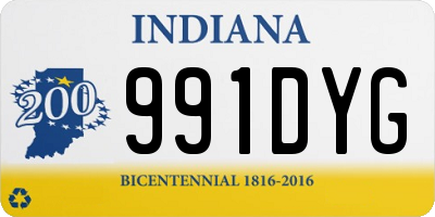 IN license plate 991DYG