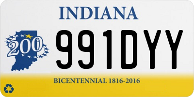 IN license plate 991DYY