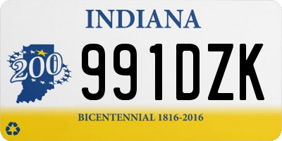 IN license plate 991DZK