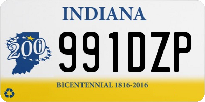 IN license plate 991DZP