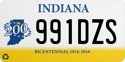 IN license plate 991DZS