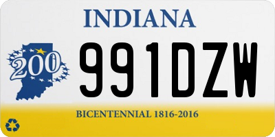 IN license plate 991DZW