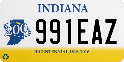 IN license plate 991EAZ