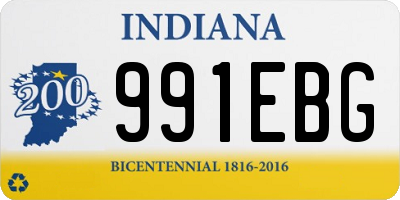 IN license plate 991EBG