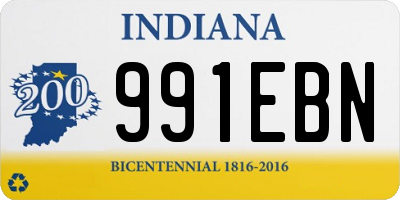 IN license plate 991EBN