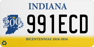 IN license plate 991ECD