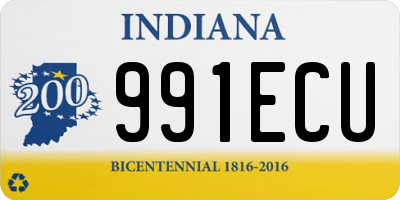 IN license plate 991ECU