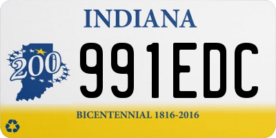 IN license plate 991EDC