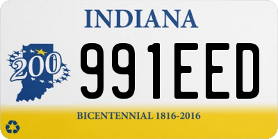 IN license plate 991EED