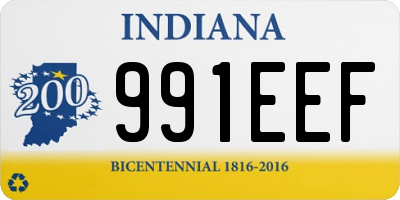 IN license plate 991EEF