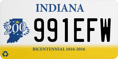 IN license plate 991EFW