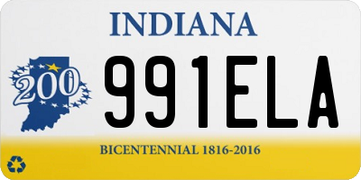 IN license plate 991ELA