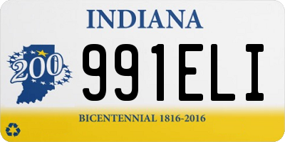 IN license plate 991ELI