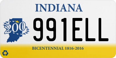 IN license plate 991ELL