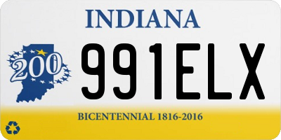 IN license plate 991ELX