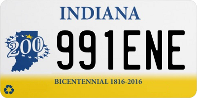 IN license plate 991ENE