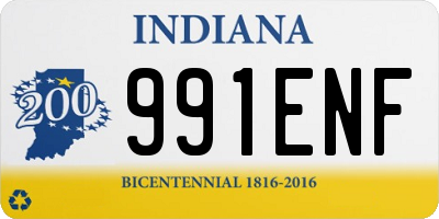 IN license plate 991ENF