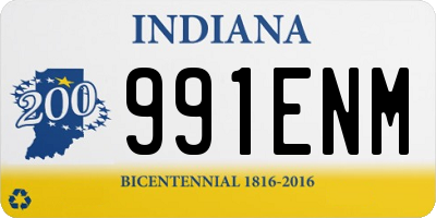 IN license plate 991ENM