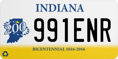 IN license plate 991ENR
