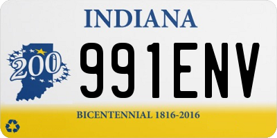 IN license plate 991ENV