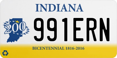 IN license plate 991ERN