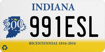 IN license plate 991ESL