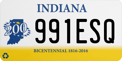 IN license plate 991ESQ