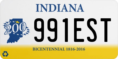 IN license plate 991EST