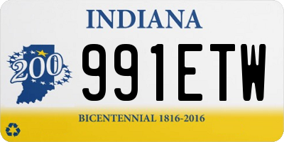 IN license plate 991ETW