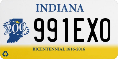 IN license plate 991EXO