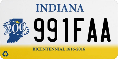 IN license plate 991FAA