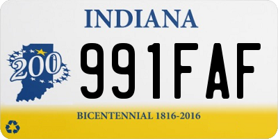 IN license plate 991FAF