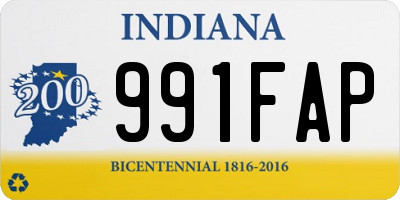 IN license plate 991FAP