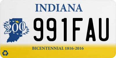 IN license plate 991FAU