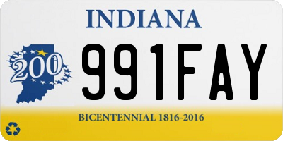 IN license plate 991FAY